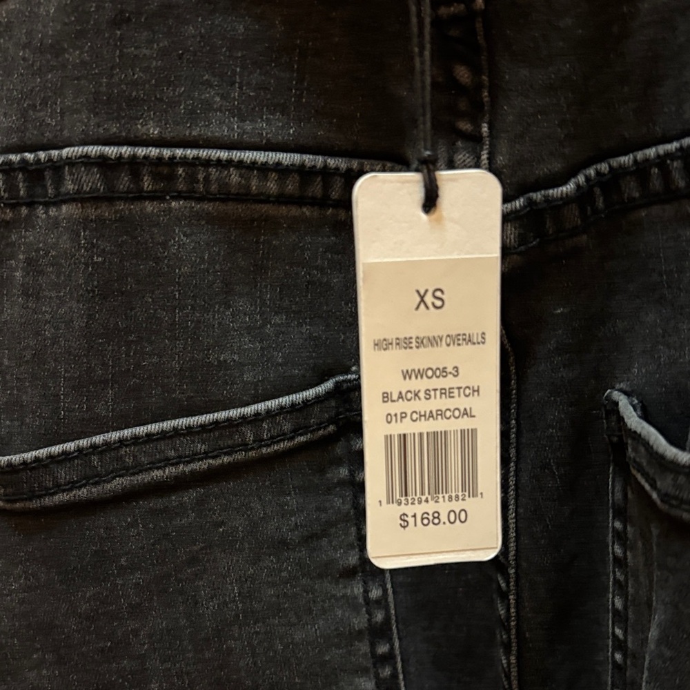 WeWoreWhat Black Stretch Overalls